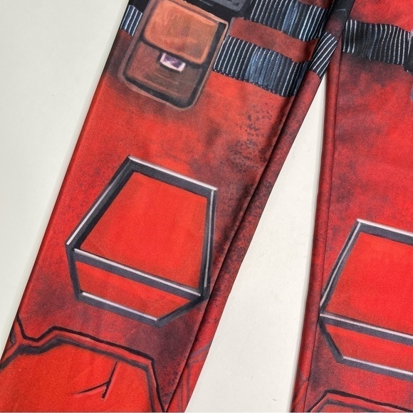 MARVEL Deadpool Comic Superhero Sexy Cosplay Halloween Costume Stretchy Leggings - Picture 7 of 11